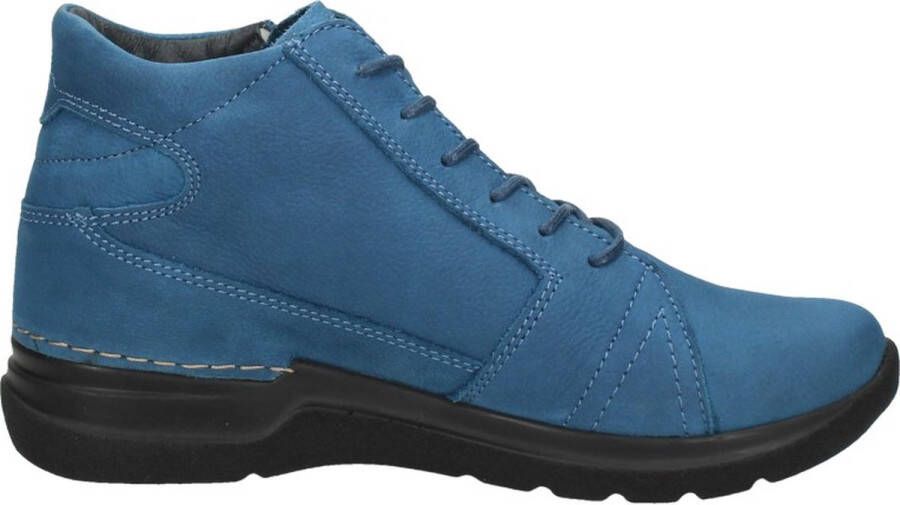 Wolky Dames Veterboot Why Antique Nubuck 0660611 804 Atlantic Blue