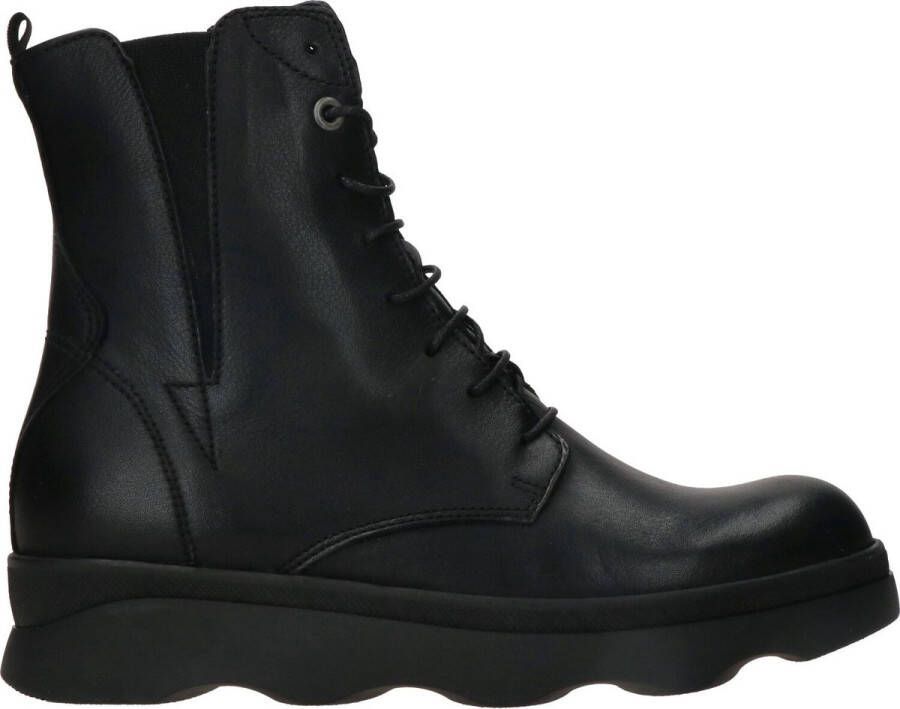 Wolky Akita Leren Veterboots Black Dames