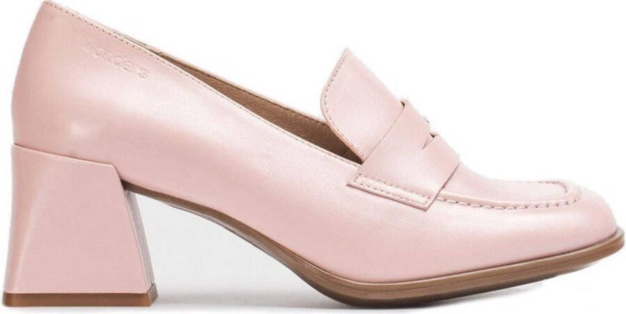 Wonders Klassieke leren pump met vierkante blokhak Pink Dames - Foto 1