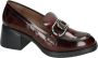 Wonders Dames Granate Leren Mocassin Bruin Dames - Thumbnail 1