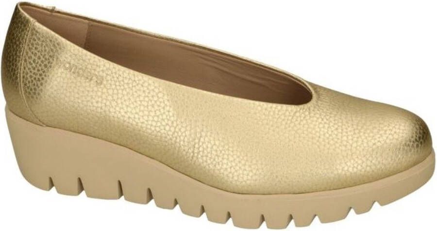 Wonders -Dames goud ballerina's & mocassins