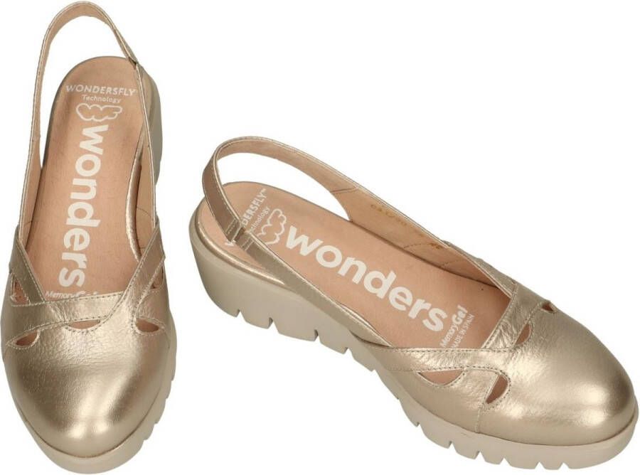 Wonders -Dames goud sandalen