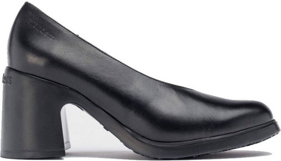 Wonders Klassieke Leren Pump met MemoryGel Binnenzool Black Dames