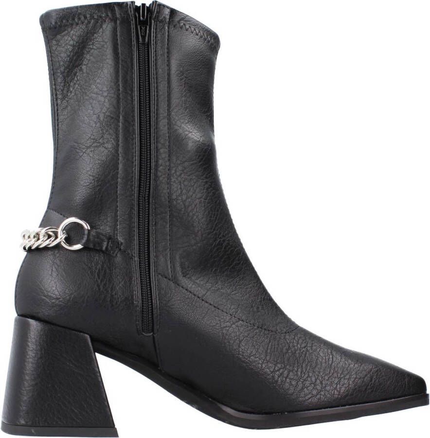 Wonders Heeled Boots Black Dames