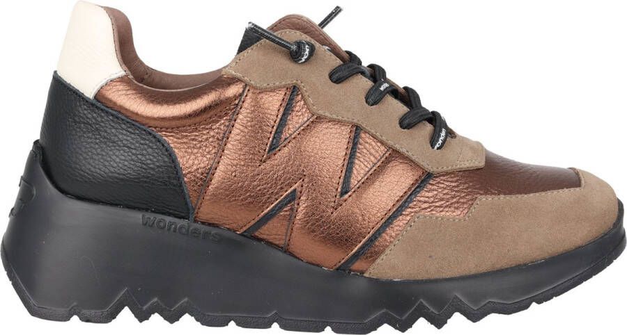 Wonders Gouden vetersneaker voor dames Multicolor Dames