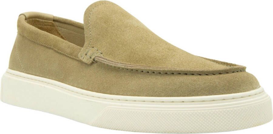 Woolrich Boat Slip On Heren Loafers Suède Instapper Heren Beige