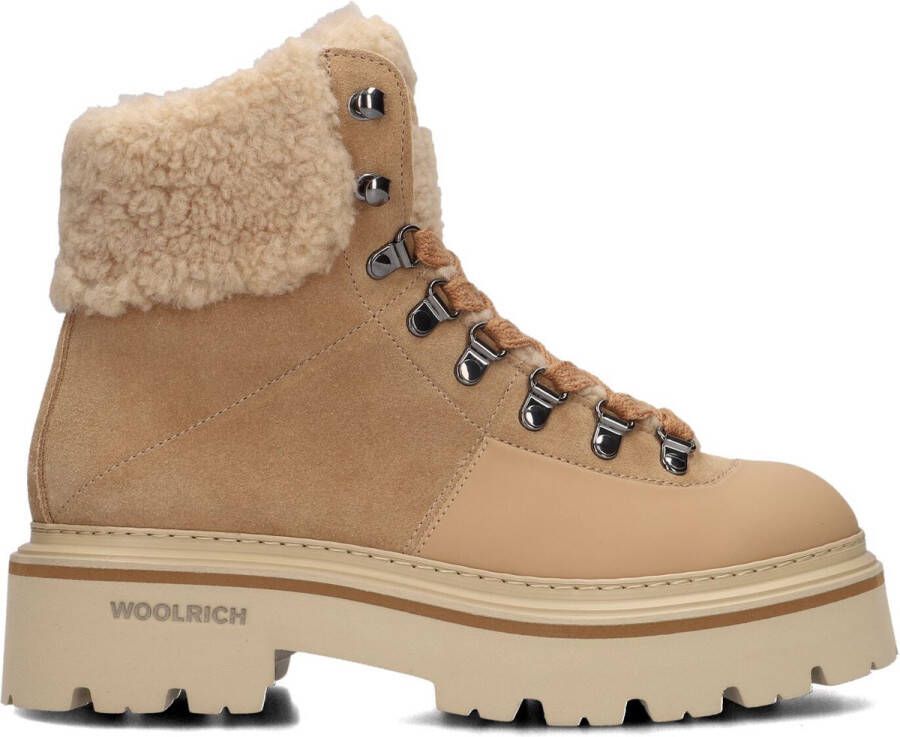 WOOLRICH Veterboots Dames Sheepskin High Logger Gum Maat: 40 Materiaal: Suède Kleur: Bruin