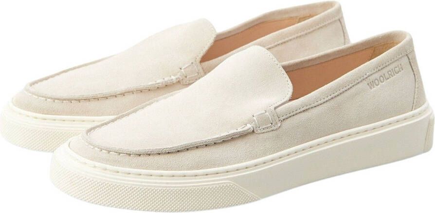 WOOLRICH Loafers Dames Slip On Loafer Maat: 41 Materiaal: Suède Kleur: Wit