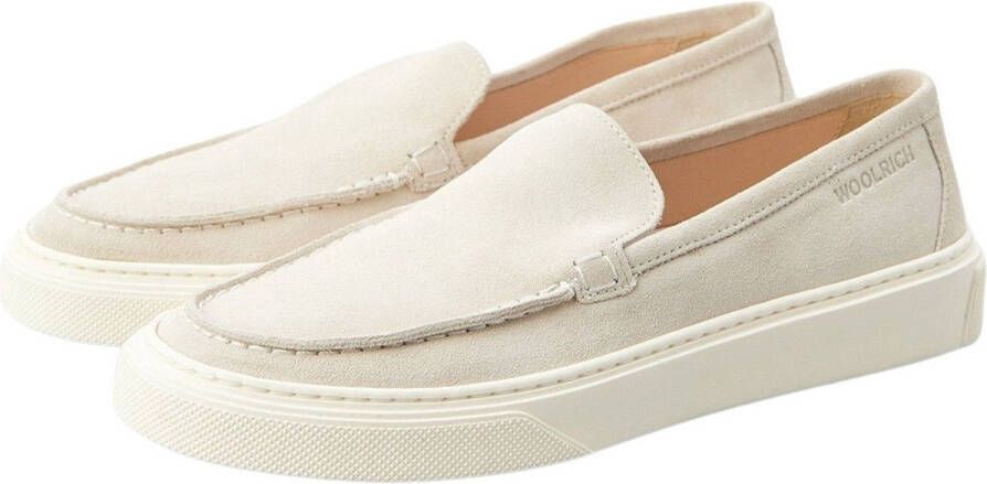 Woolrich Slip On Loafer Loafers Suède Instapper Dames Wit