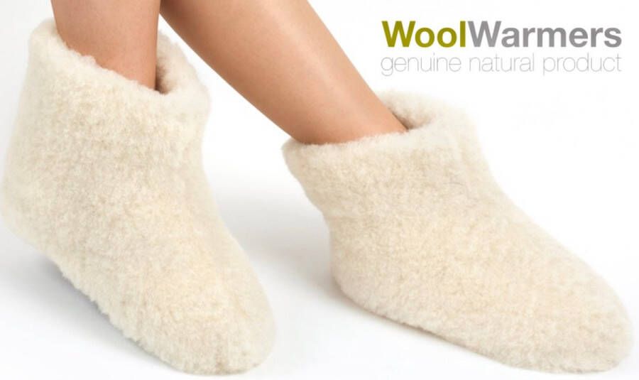 Woolwarmers Dolly creme wit Wollen Sloffen