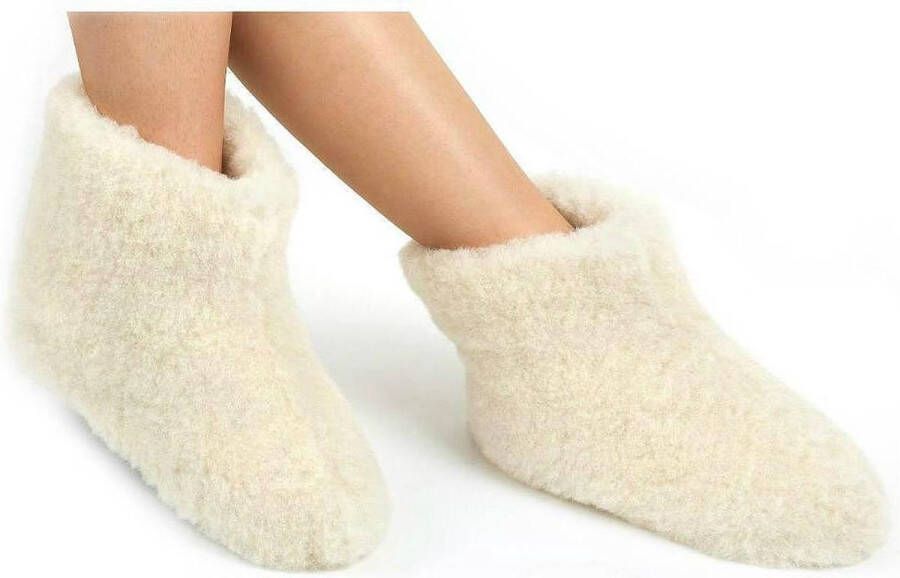 Woolwarmers Dolly Wollen Sloffen cremé wit Unisex - Foto 1