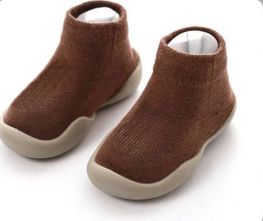 WUNO Antislip baby schoentjes Mocca