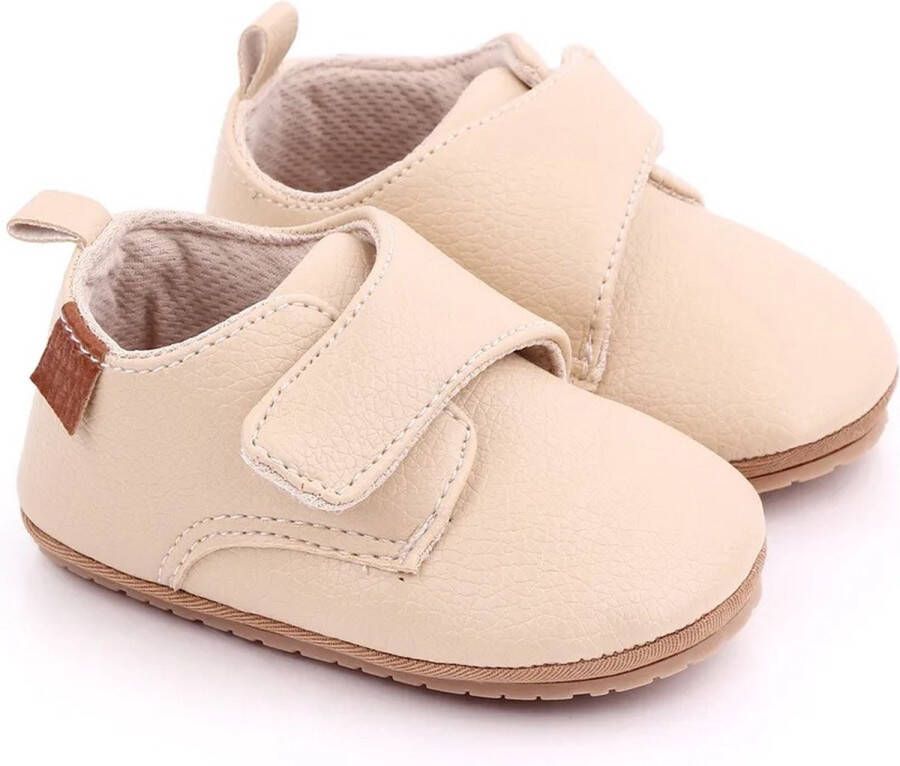 WUNO Babyschoentjes Eerste loopschoentjes PU Leer schoentjes voor Meisjes en Jongens Beige