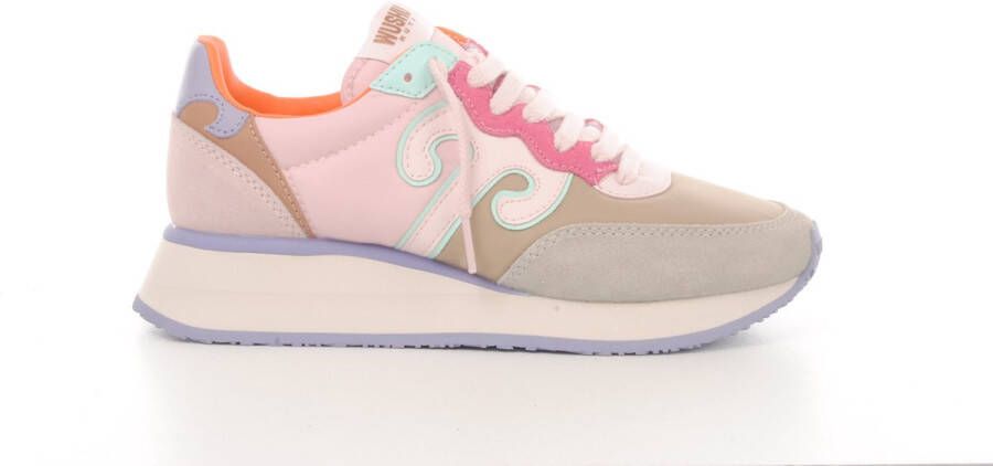 Wushu sneaker Master in beige en rose