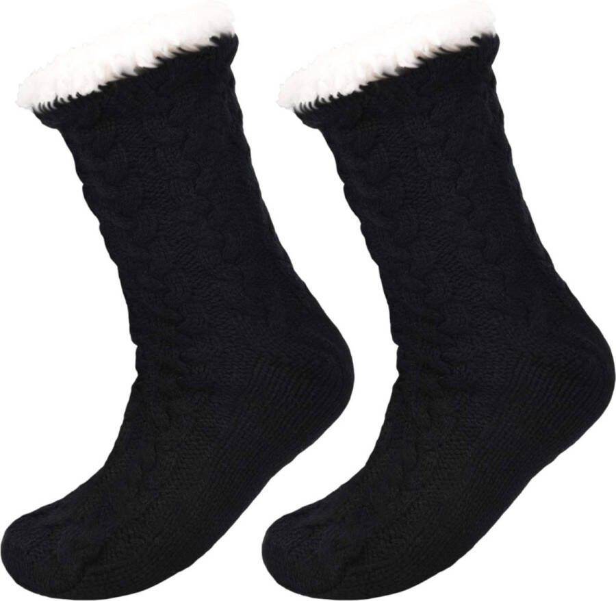 WVspecials Huissokken en Verwarmde sokken Anti Slip Sokken Fleece Sokken Dikke Sokken Fluffy Sokken Slofsokken Warme Sokken Bedsokken Gevoerde Sokken Winter Sokken Blauw