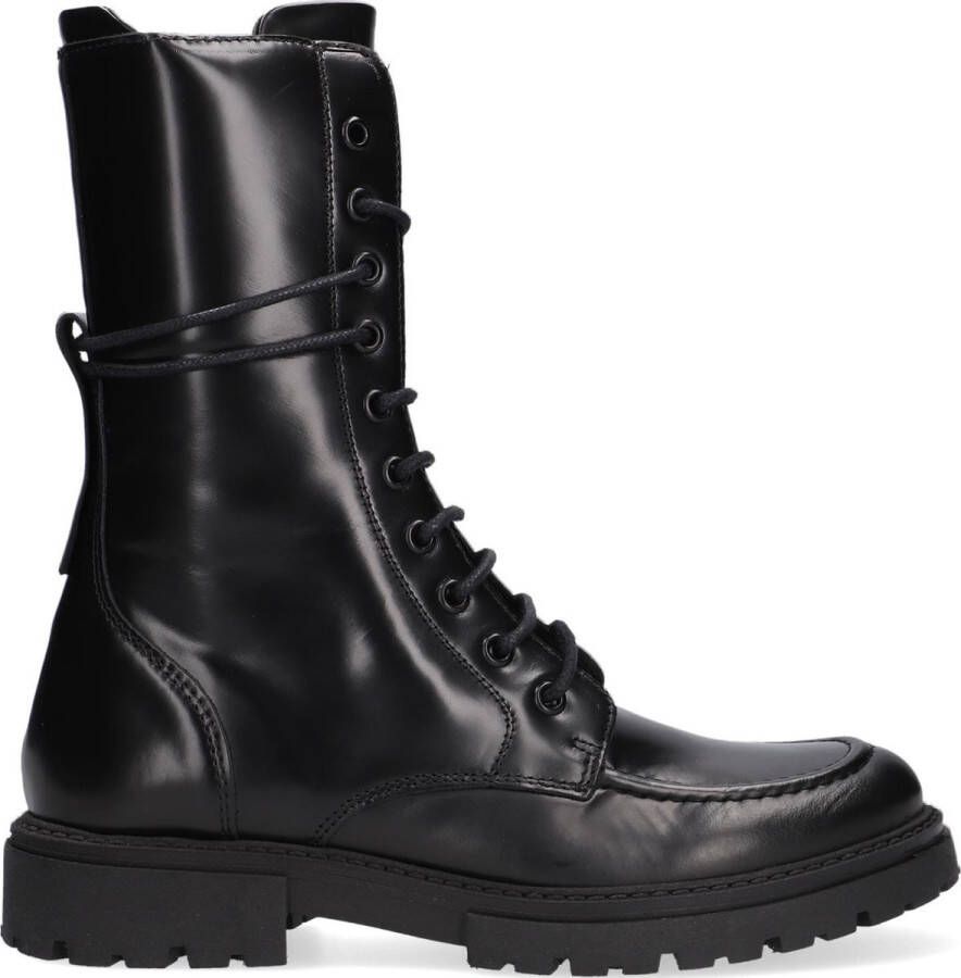 Wysh Dixie Veterboots Laarzen Met Veters Meisjes Zwart