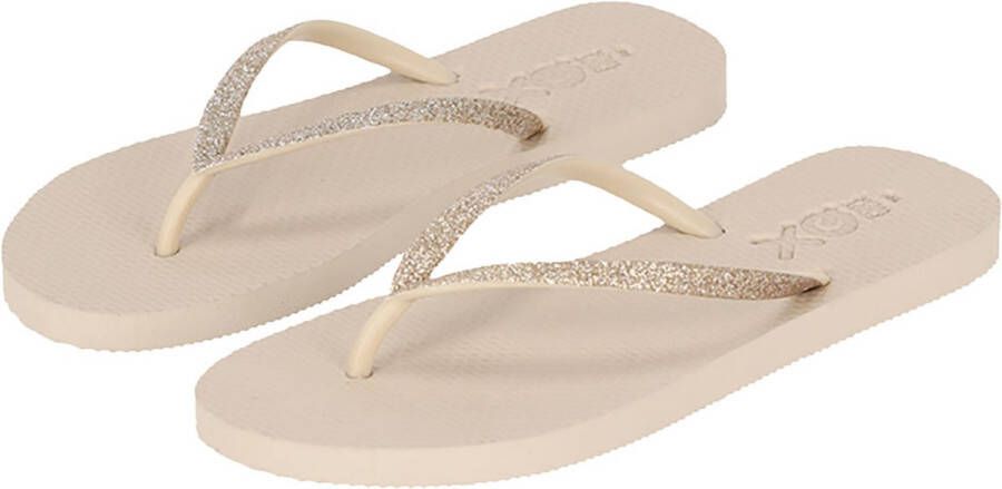 XQ Dames Teenslippers Glitters Beige