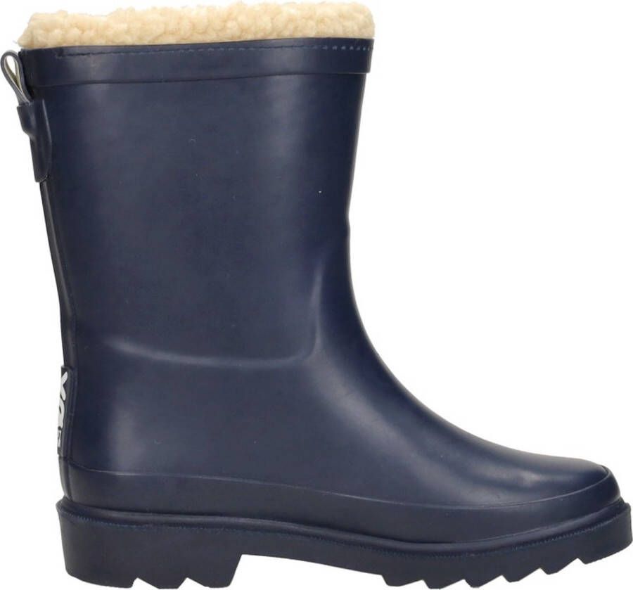 XQ Footwear Kids Rubber Rain Boots Fur Kinderlaarzen blauw