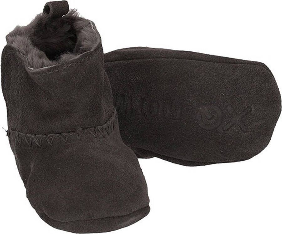 XQ Footwear Leren -Baby Schoentjes Booties Antraciet 12 18 maanden