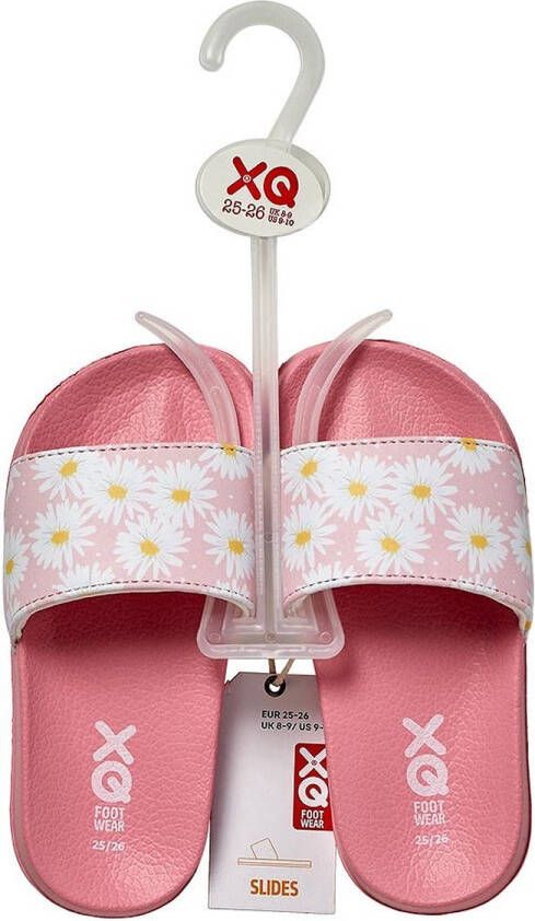 XQ Footwear Slippers Bloemen Roze