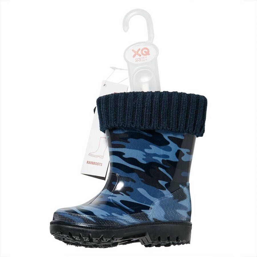 XQ Footwear XQ Snowboots kinderen gevoerde kinderlaars blauw print