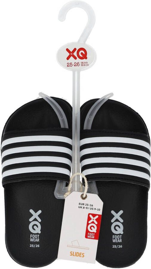 XQ Footwear Slippers Kinderen Unisex Junior Zwart Wit Slippers Slippers Badslippers kinderen