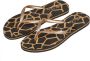 XQ Footwear XQ Teenslippers Dames Dierenprint Goud Flip Flops dames - Thumbnail 2