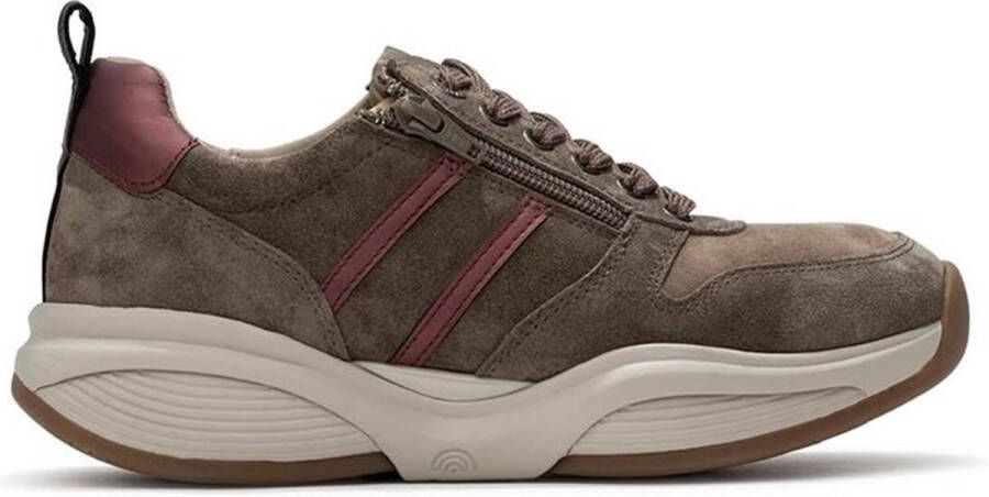 Xsensible 30070.2 515 Dark Taupe Combi H-wijdte Veterschoenen - Foto 1