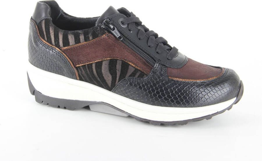 Xsensible 30112.2.080-GX dames veterschoenen sportief zwart