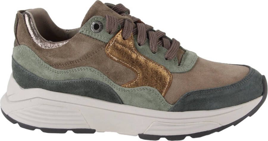 XSENSIBLE Lage Sneakers Combi G Sneaker Maat: 37 Materiaal: Suède Kleur: Groen