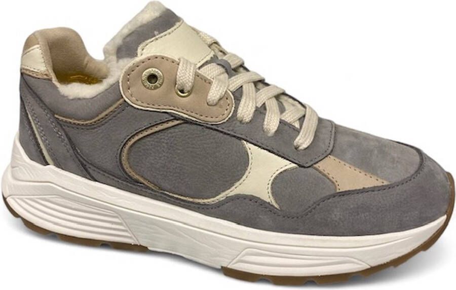 XSENSIBLE Lage Sneakers Dames Combi Met G Sneaker Maat: 36 Materiaal: Leer Kleur: Grijs