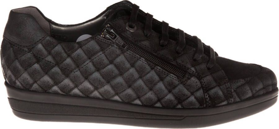 Xsensible 10186.2 Alia Black Vintage Braided K-Wijdte Veterschoenen