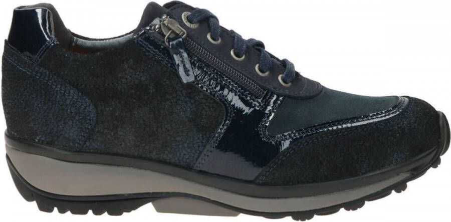 Xsensible 30103.2 Dark Blue Metallic G-Wijdte Veterschoenen