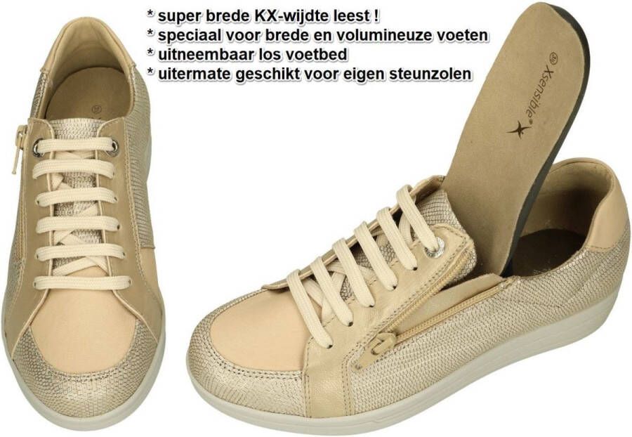 Xsensible -Dames goud sneakers