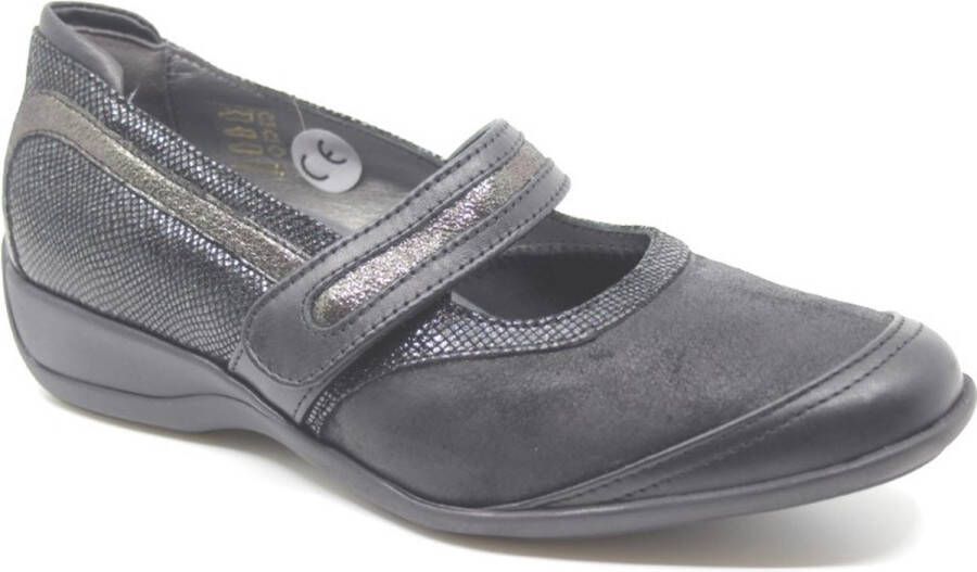 Xsensible LIPARI 10072.2.026 Zwart combi bandschoenen met stretch wijdte H