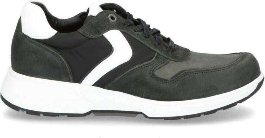 Xsensible Mannen Suède Lage sneakers Herenschoenen 30402.2 Groen combi