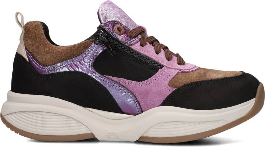 XSENSIBLE Lage Sneakers Dames Met Combi H Sneaker Rits Maat: 38 Materiaal: Leer Kleur: Zwart