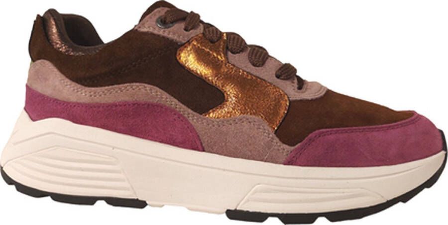 Xsensible Stretchwalker Sneaker Golden Gate Lady 33000.2.352 GX Bruin Paars Combi