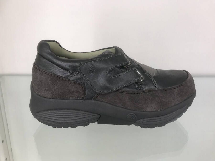 Xsensible Stretchwalker Xsensible Wandelschoen Stretch Walker G donkergrijs grijs veterschoenen comfort schoen Dames Ananke