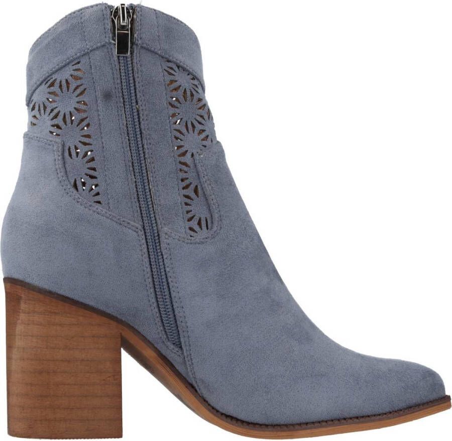 XTI Heeled Boots Blue Brown Dames