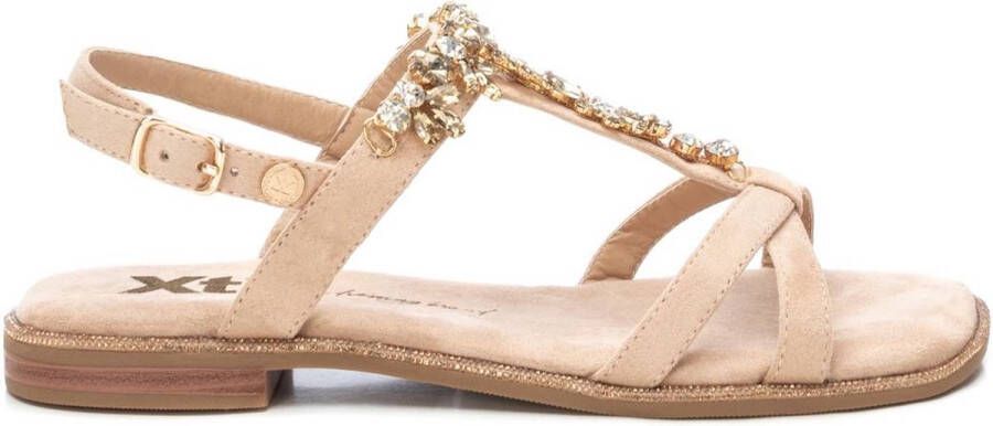 XTI Stijlvolle Platte Sandalen voor Vrouwen Beige Dames