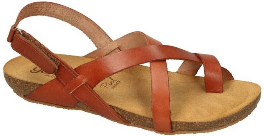 Yokono -Dames cogna caramel sandalen