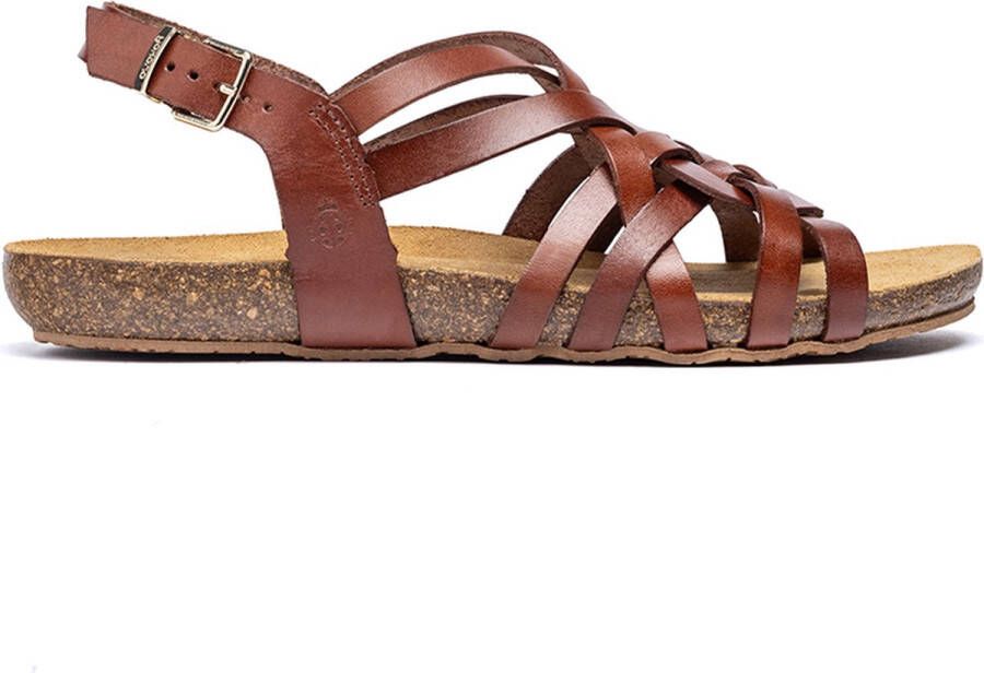 Yokono -Dames cogna caramel sandalen