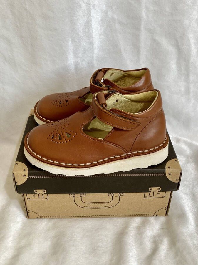 Young soles -Rosie T-Bar-baby-shoes-Chestnut Brown