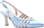 Zinda Aharna Peep Toe Hak Pumps Blue Dames - Thumbnail 1