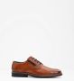 Bugatti leren heren veterschoenen cognac bruin - Thumbnail 2