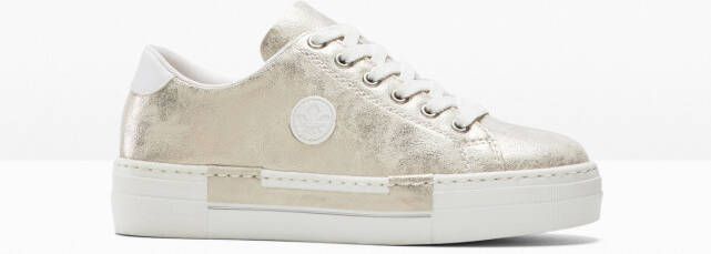 Rieker Sneakers vrijetijdsschoen lage schoen veterschoen met plateauzool