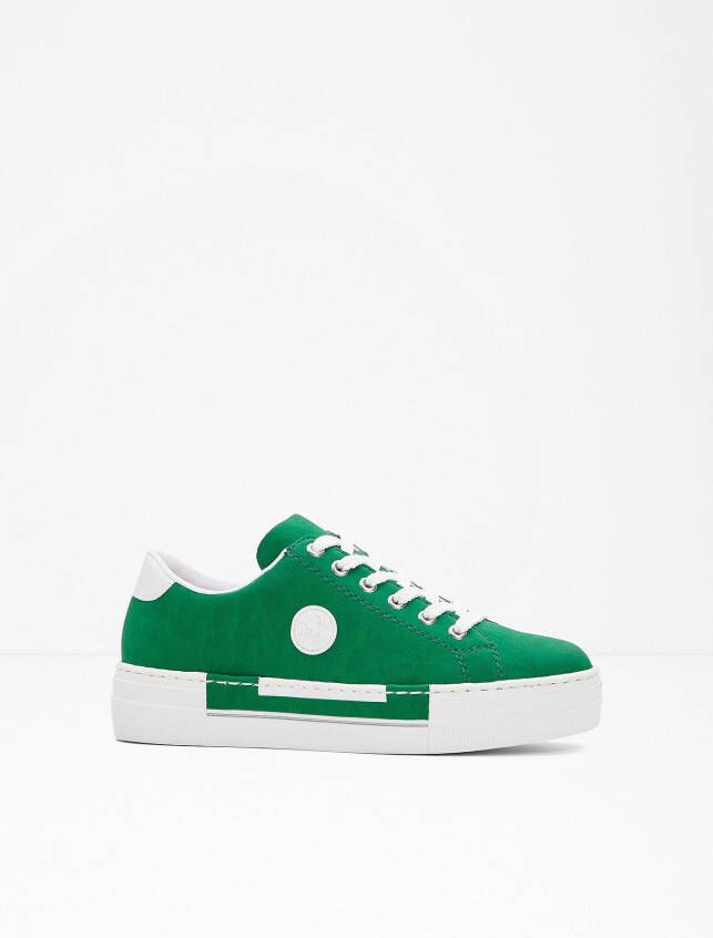 Rieker Sneakers vrijetijdsschoen halfschoen veterschoen met plateauzool