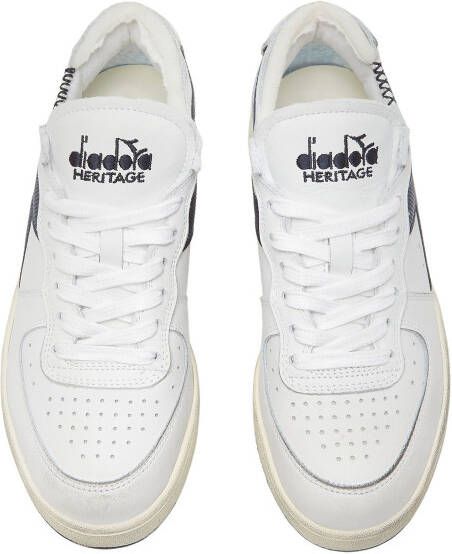 Diadora Heren Mi Basket Row Cut Sneakers Wit