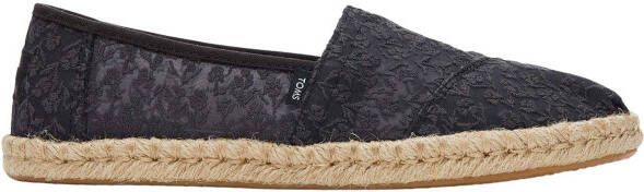 TOMS Dames Alpargata Rope Loafers Zwart